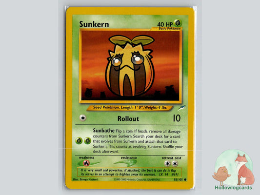 Sunkern (83/105) - Neo Destiny Pokémon Card