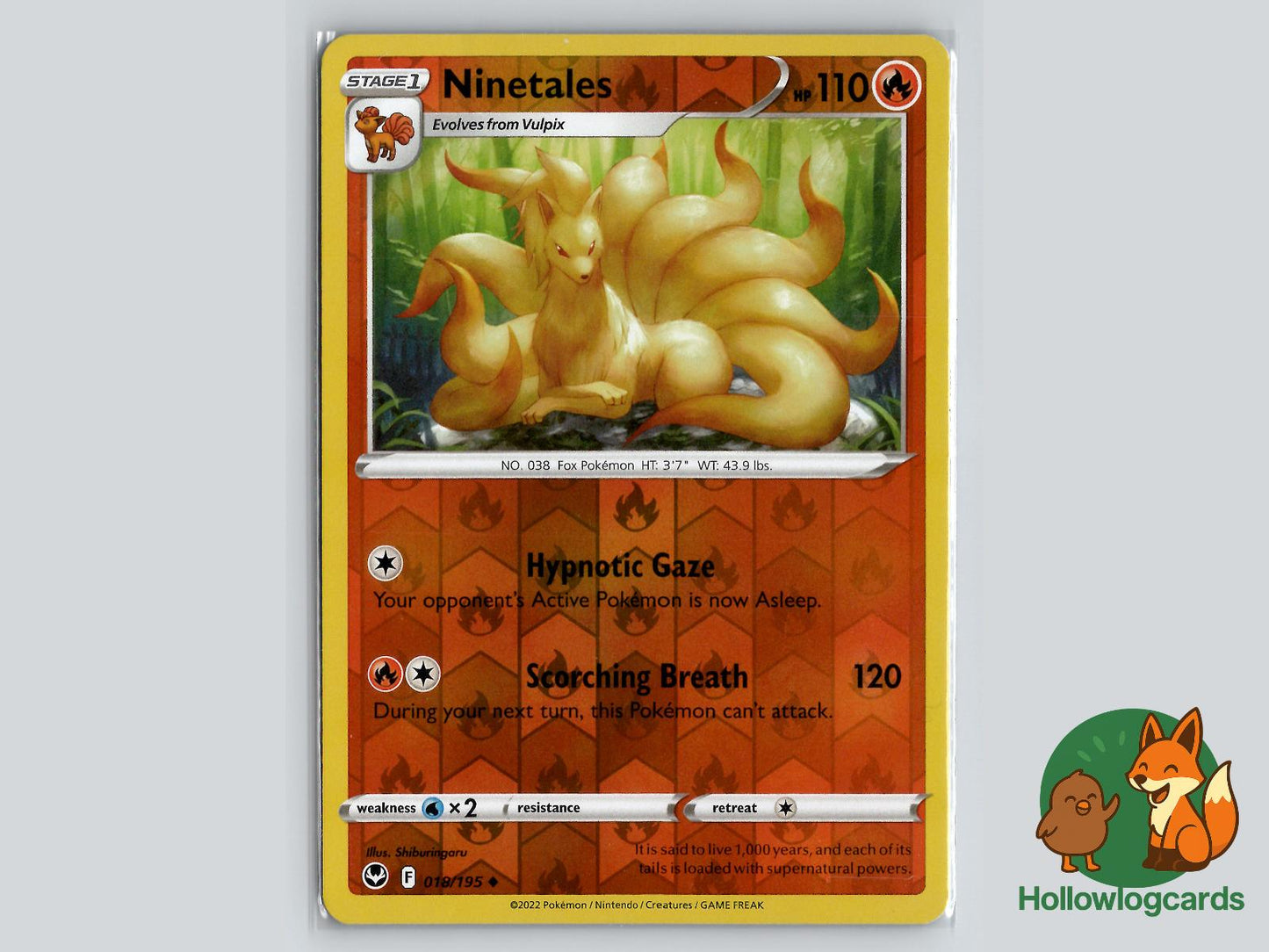 Ninetales (018/195) - Silver Tempest Pokémon Card