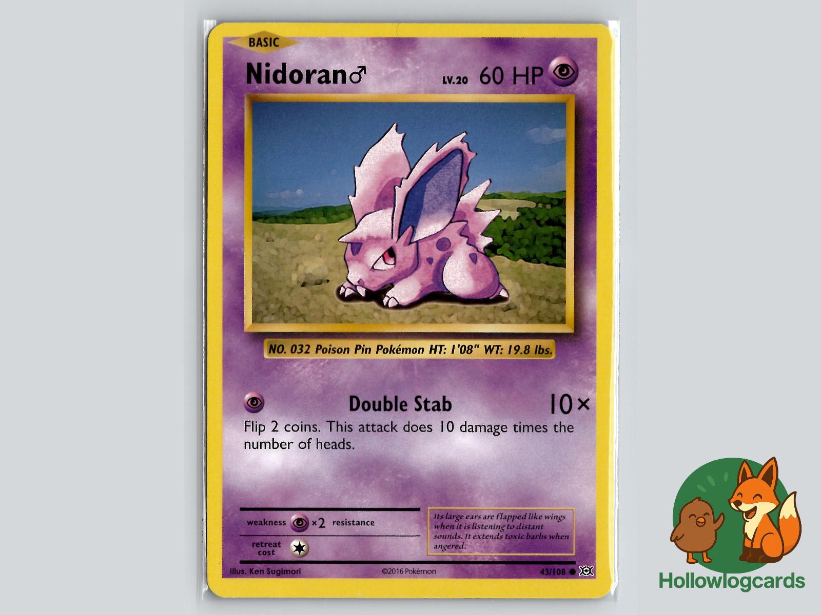 Nidoran M (43/108) - Evolutions Pokémon Card