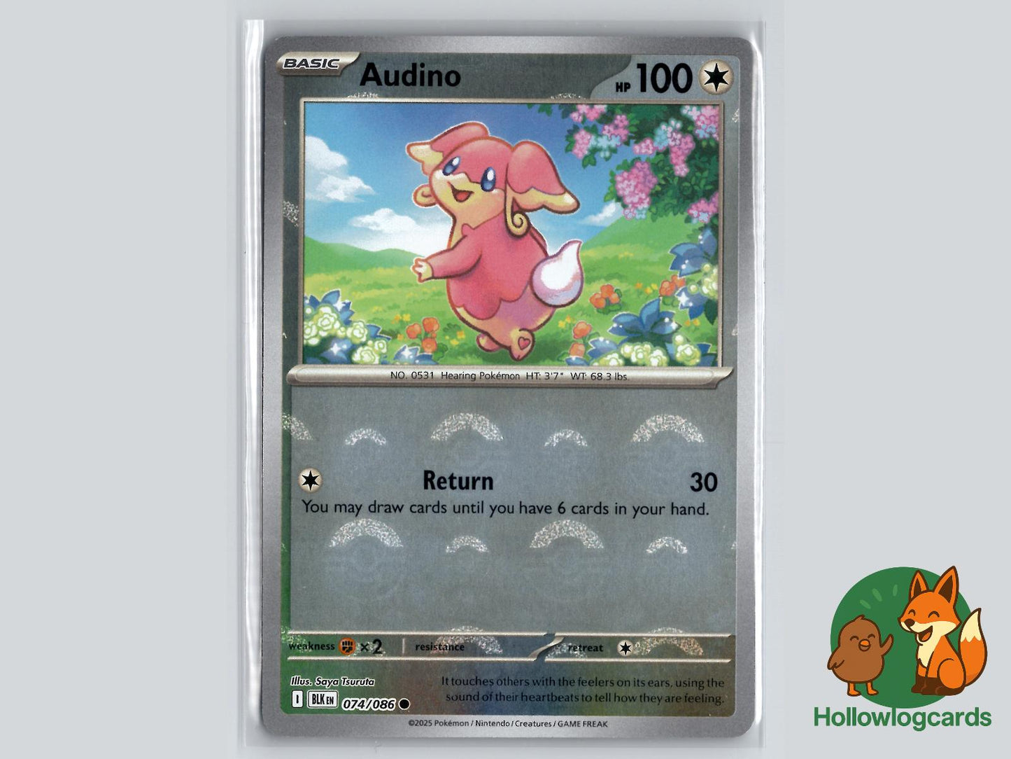 Audino (074/086) - Black Bolt Pokémon Card