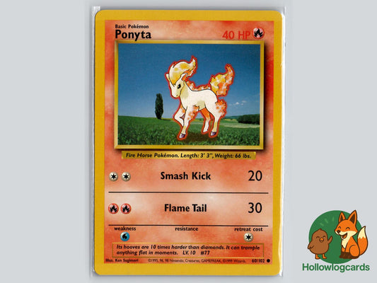 Ponyta (60/102) - Base Pokémon Card