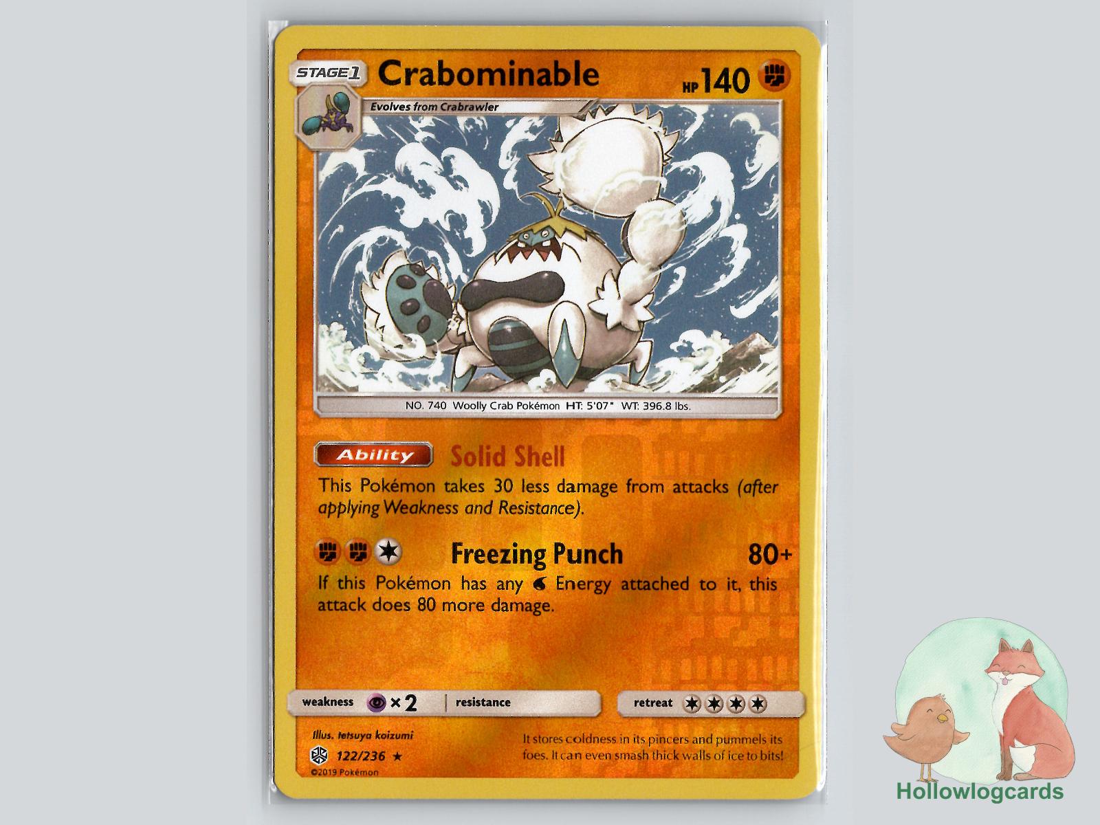 Crabominable (122/236) - Cosmic Eclipse Pokémon Card