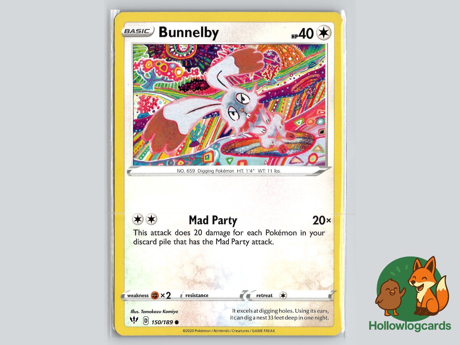 Bunnelby (150/189) - Darkness Ablaze Pokémon Card