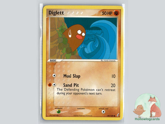 Diglett (50/100) - Crystal Guardians Pokémon Card