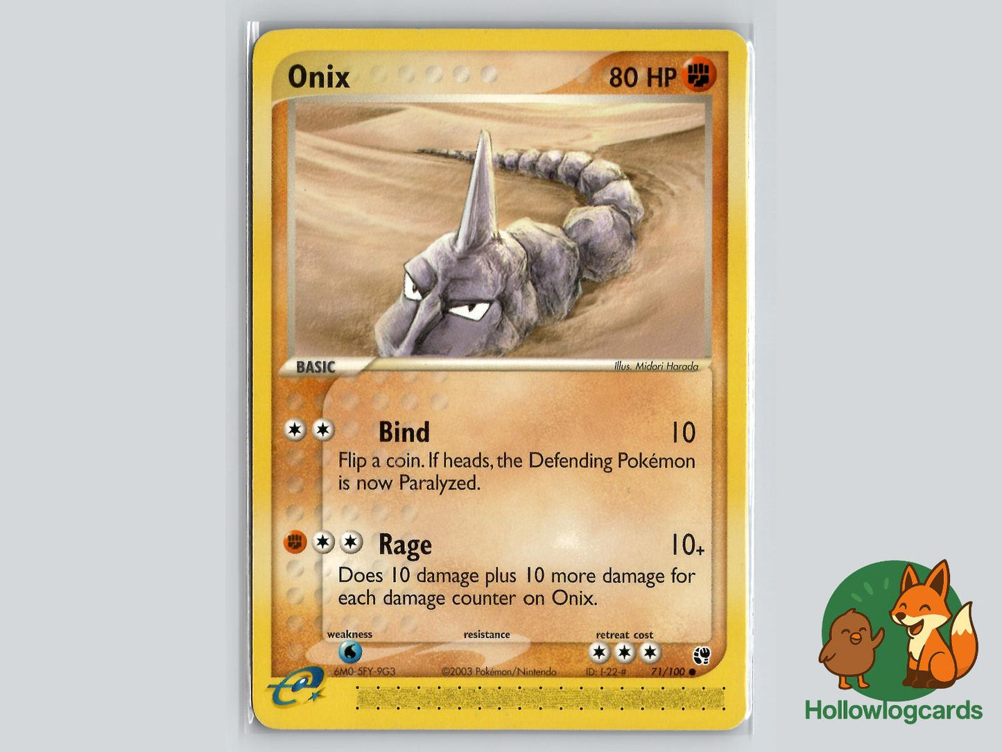 Onix (71/100) - Sandstorm Pokémon Card