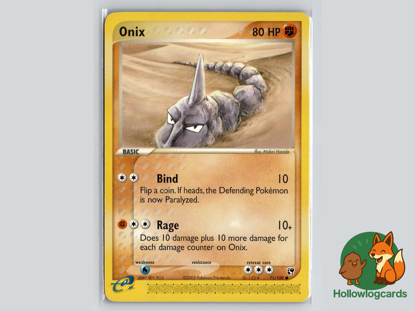 Onix (71/100) - Sandstorm Pokémon Card