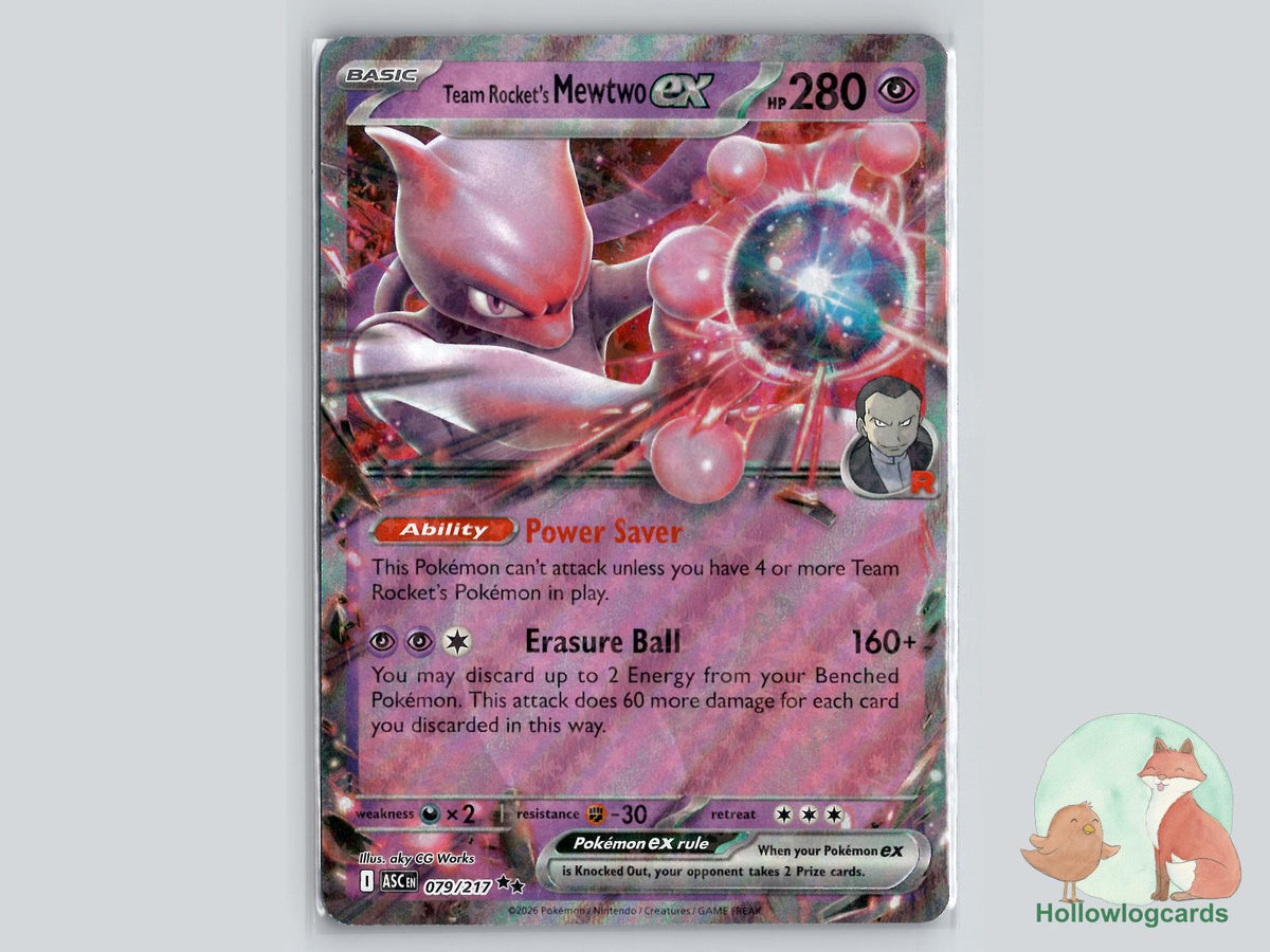 Team Rocket's Mewtwo ex (079/217) - Team Rocket Pokémon Card