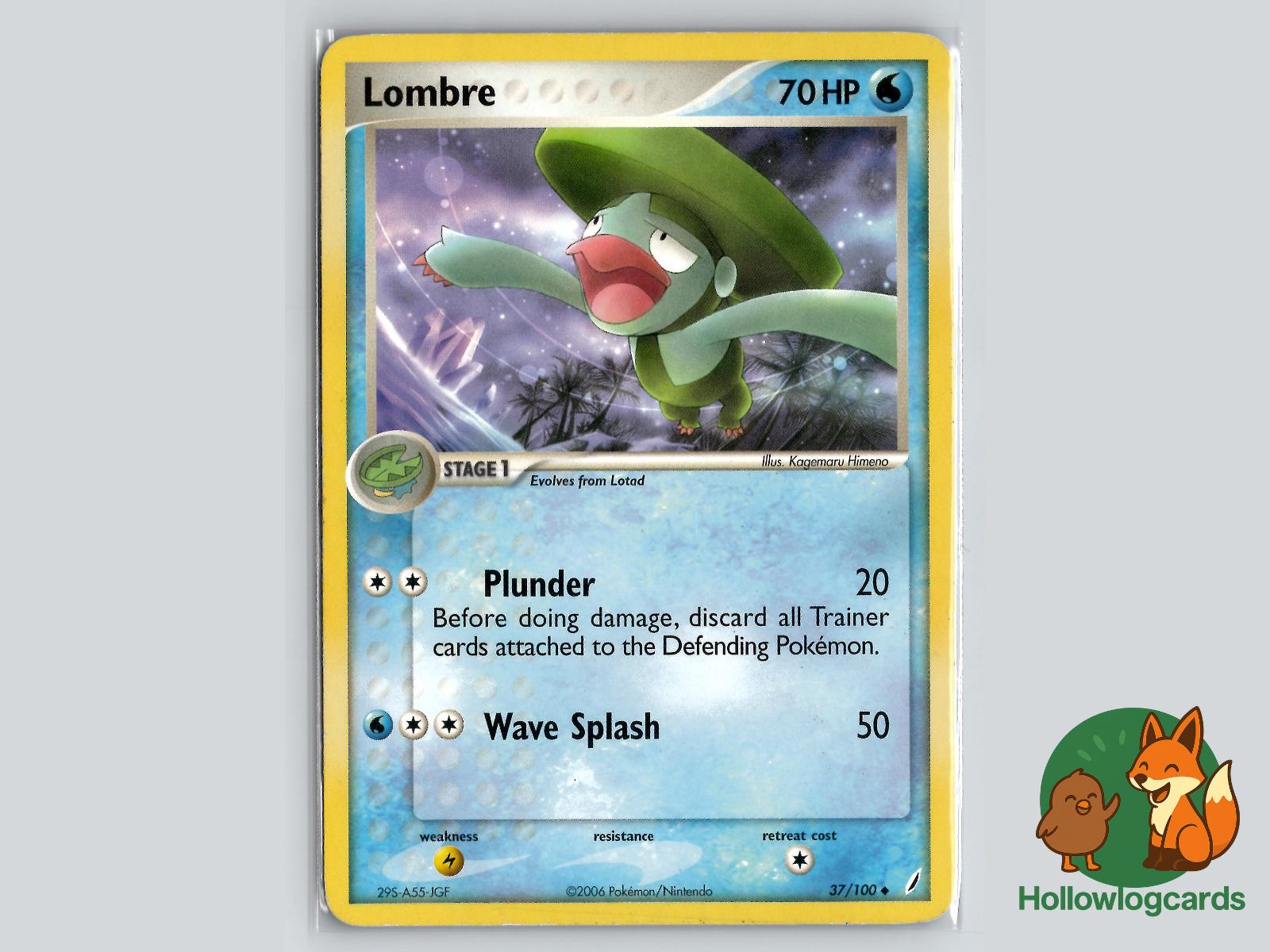 Lombre (37/100) - Crystal Guardians Pokémon Card