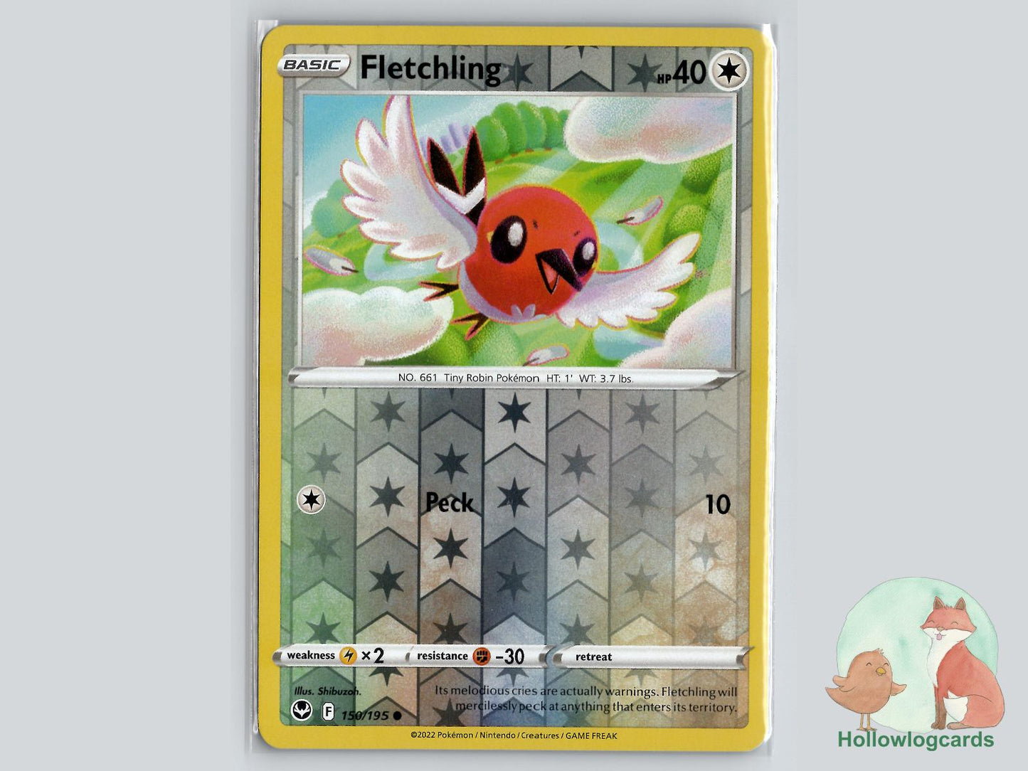 Fletchling (150/195) - Silver Tempest Pokémon Card