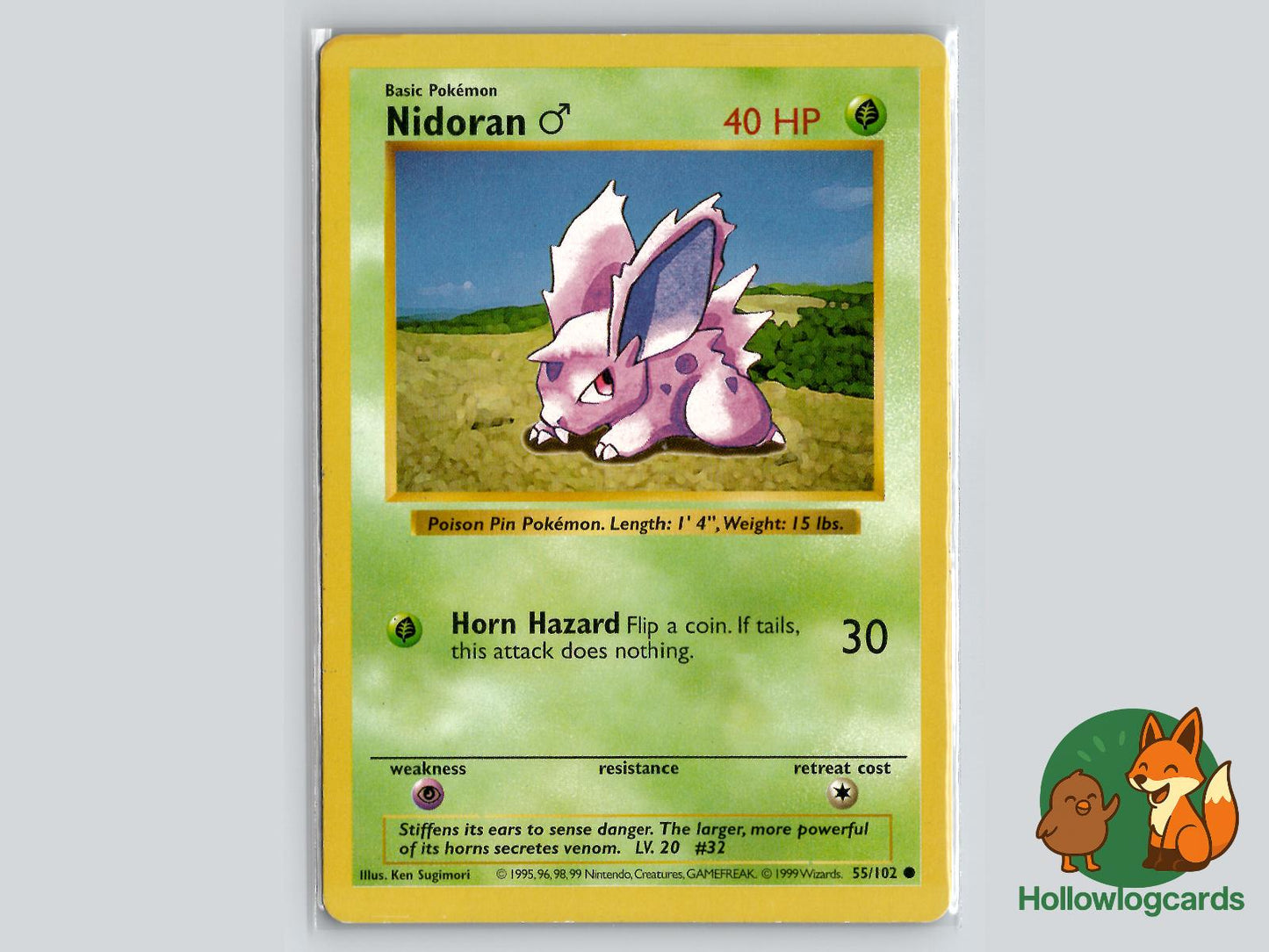 Nidoran M (55/102) - Base Pokémon Card