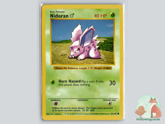 Nidoran M (55/102) - Base Pokémon Card