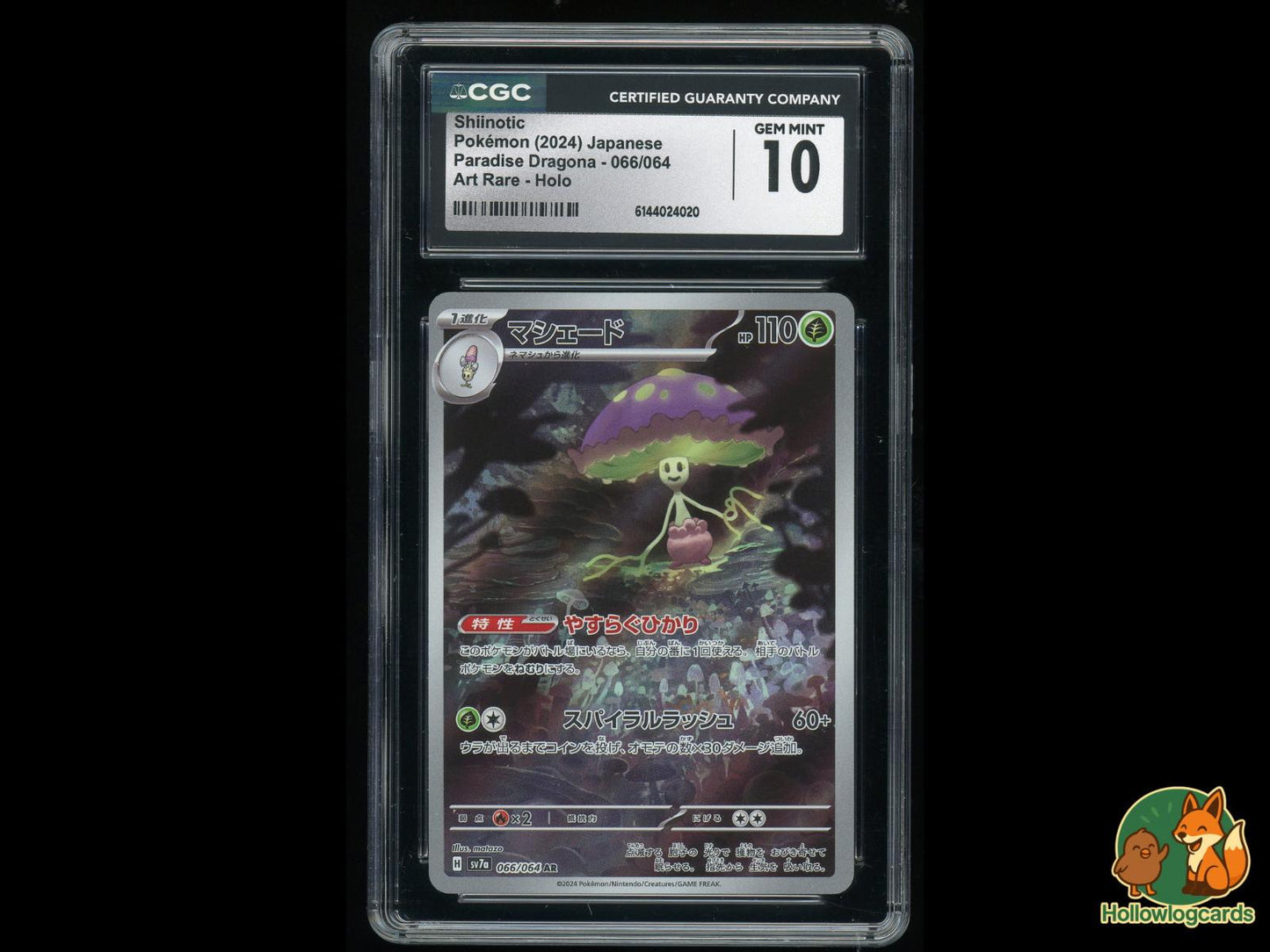 Graded Shiinotic (066/064) Pokémon Card