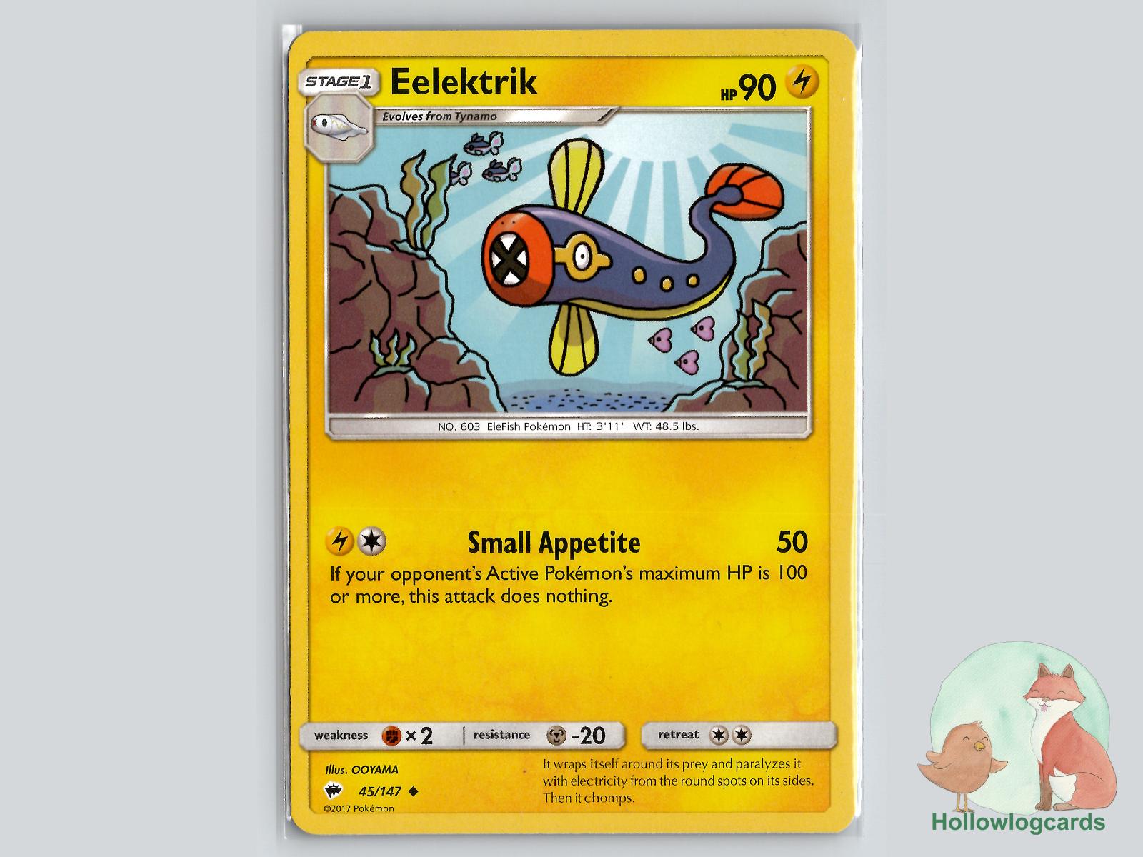 Eelektrik (45/147) - Burning Shadows Pokémon Card