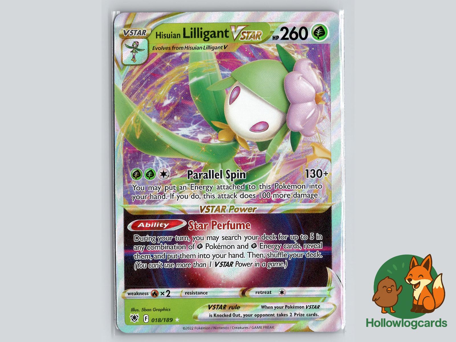 Hisuian Lilligant VSTAR (018/189) - Astral Radiance Pokémon Card