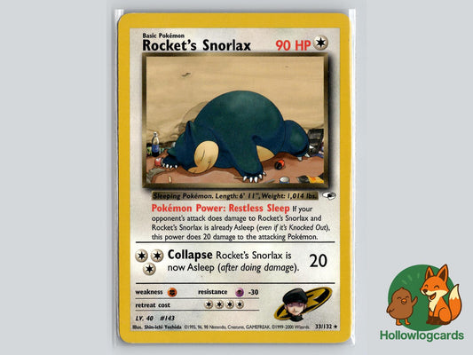 Rocket's Snorlax (33/132) - Gym Heroes Pokémon Card