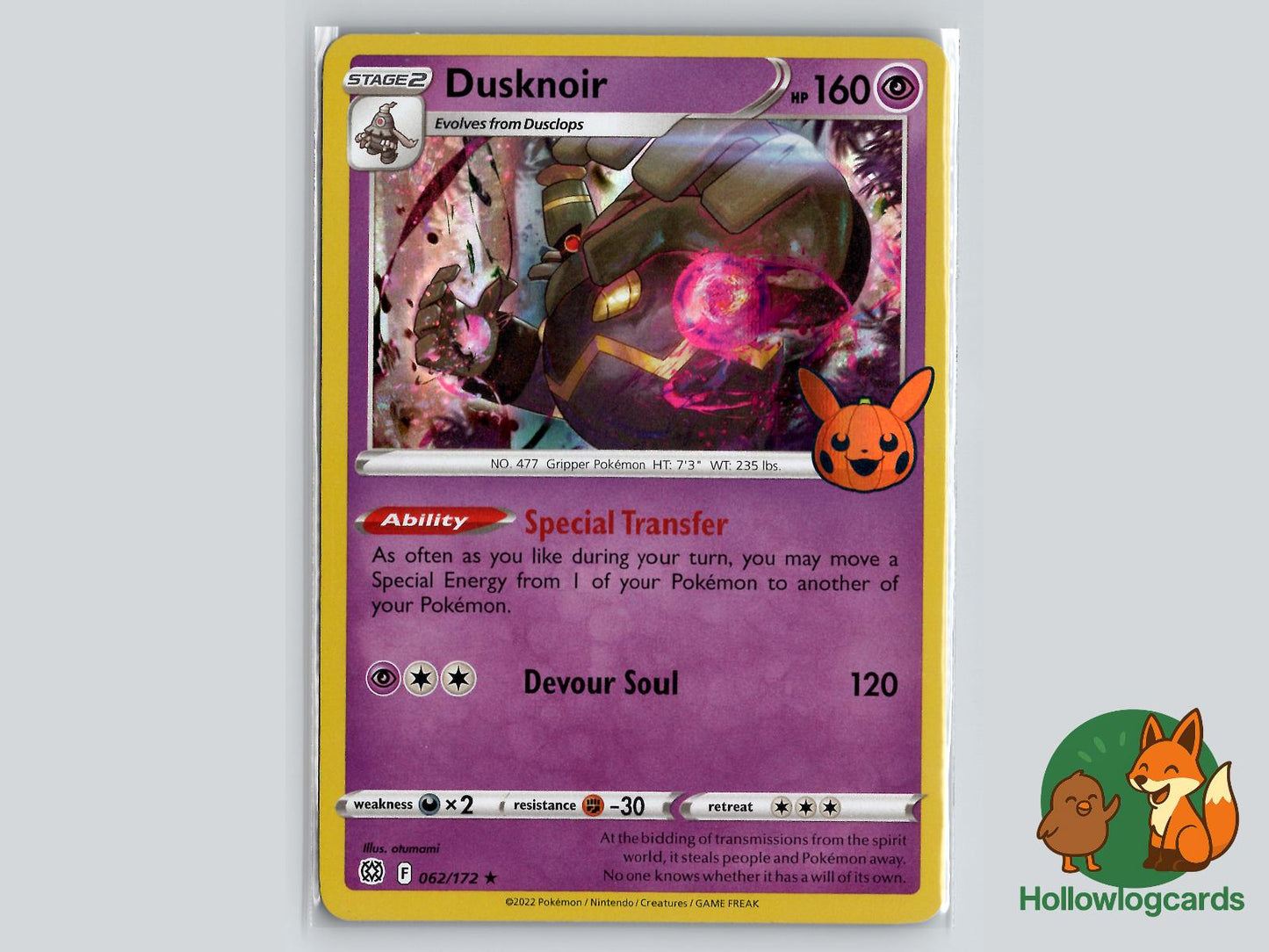 Dusknoir (062/172) Pokémon Card