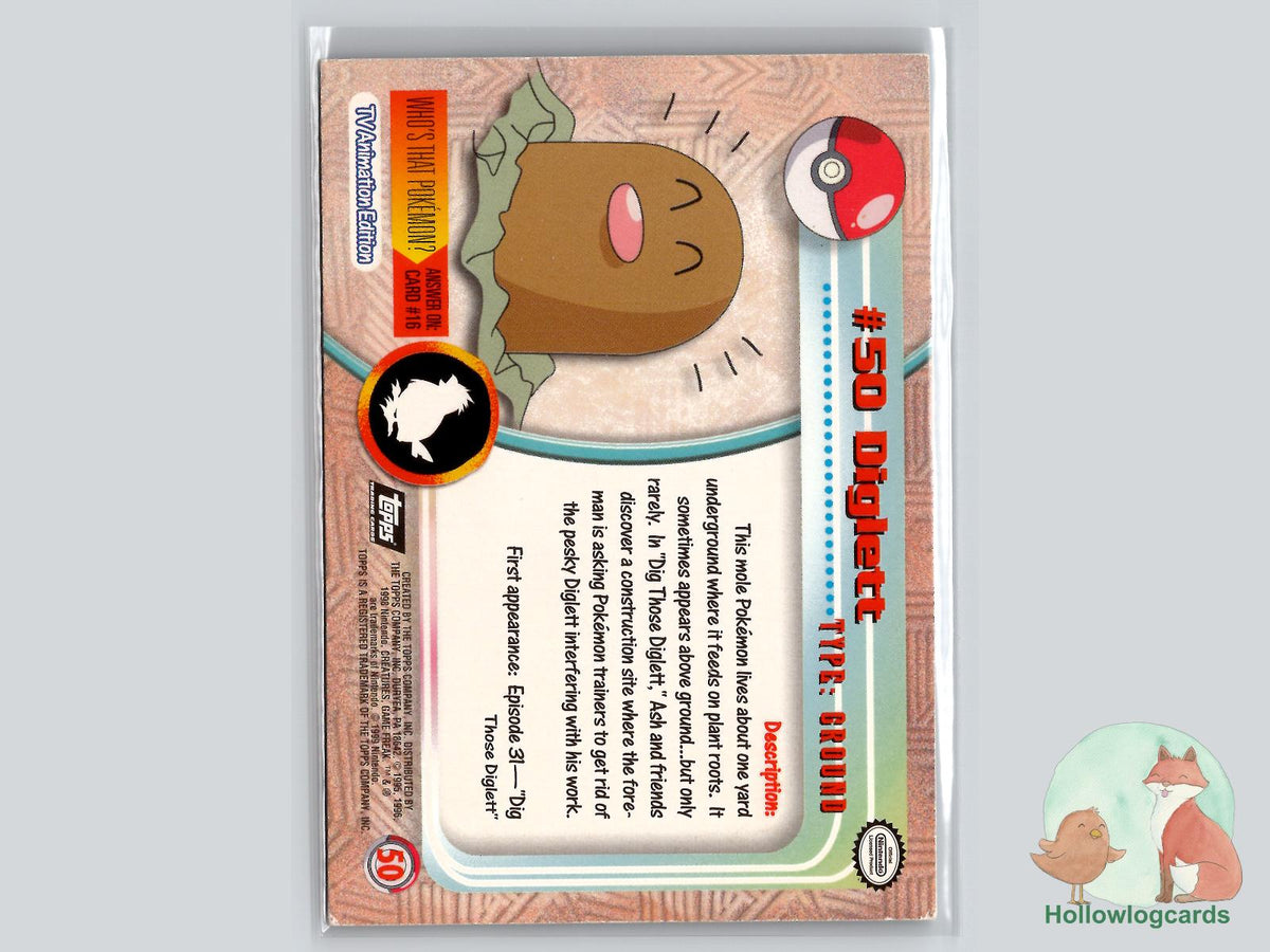 Diglett (#50) - Chrome - Topps Trading Cards Series 1