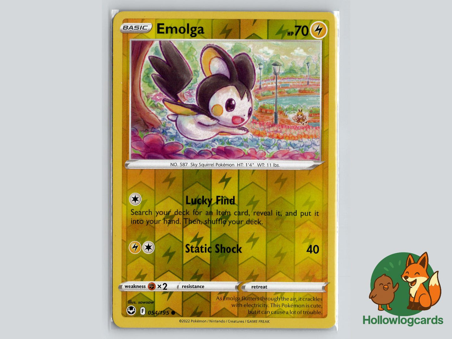Emolga (054/195) - Silver Tempest Pokémon Card