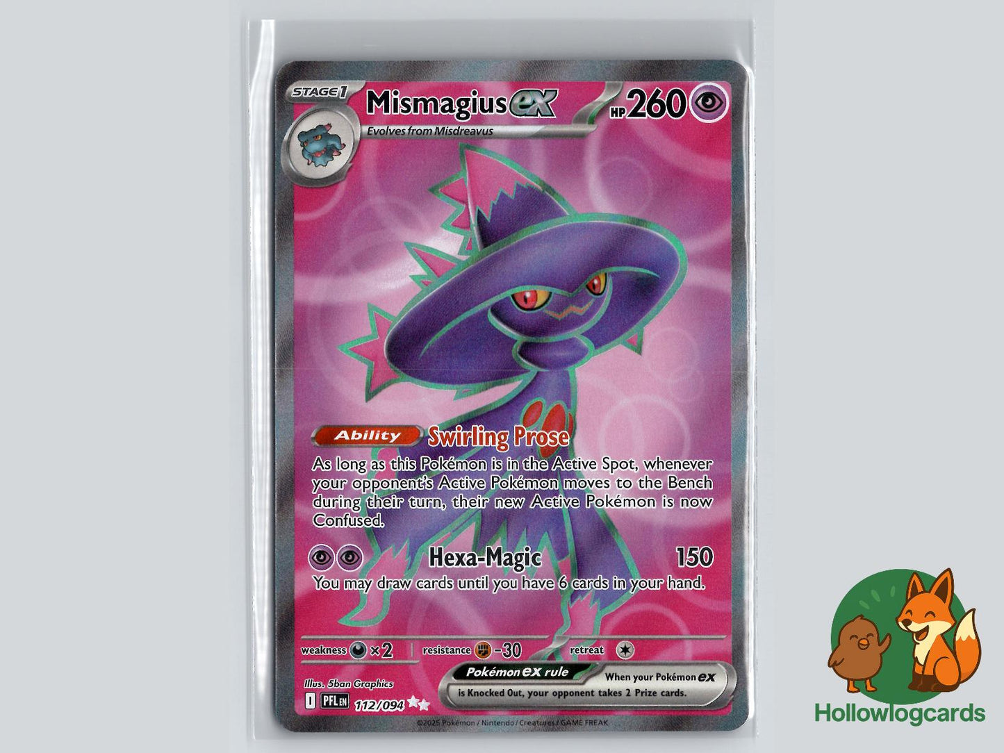 Mismagius ex (112/094) - Phantasmal Flames Pokémon Card