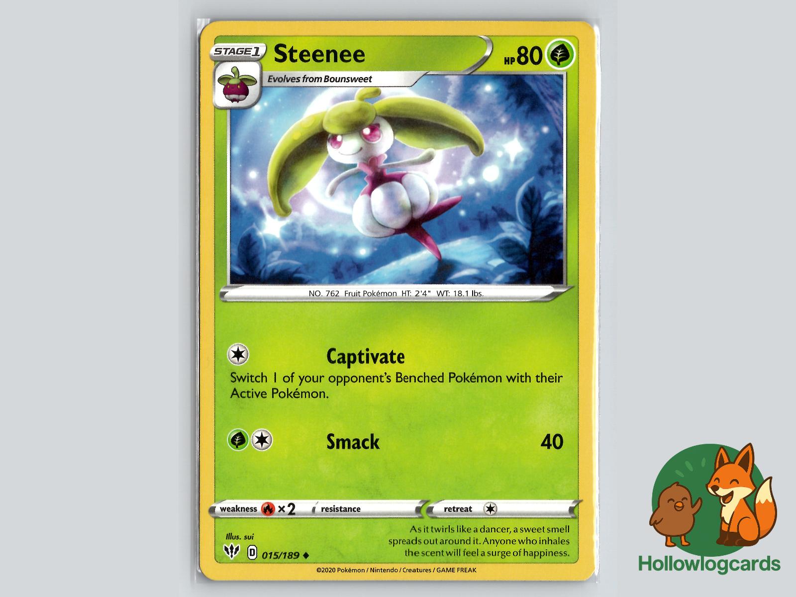 Steenee (015/189) - Darkness Ablaze Pokémon Card