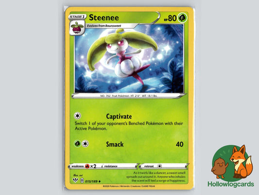 Steenee (015/189) - Darkness Ablaze Pokémon Card