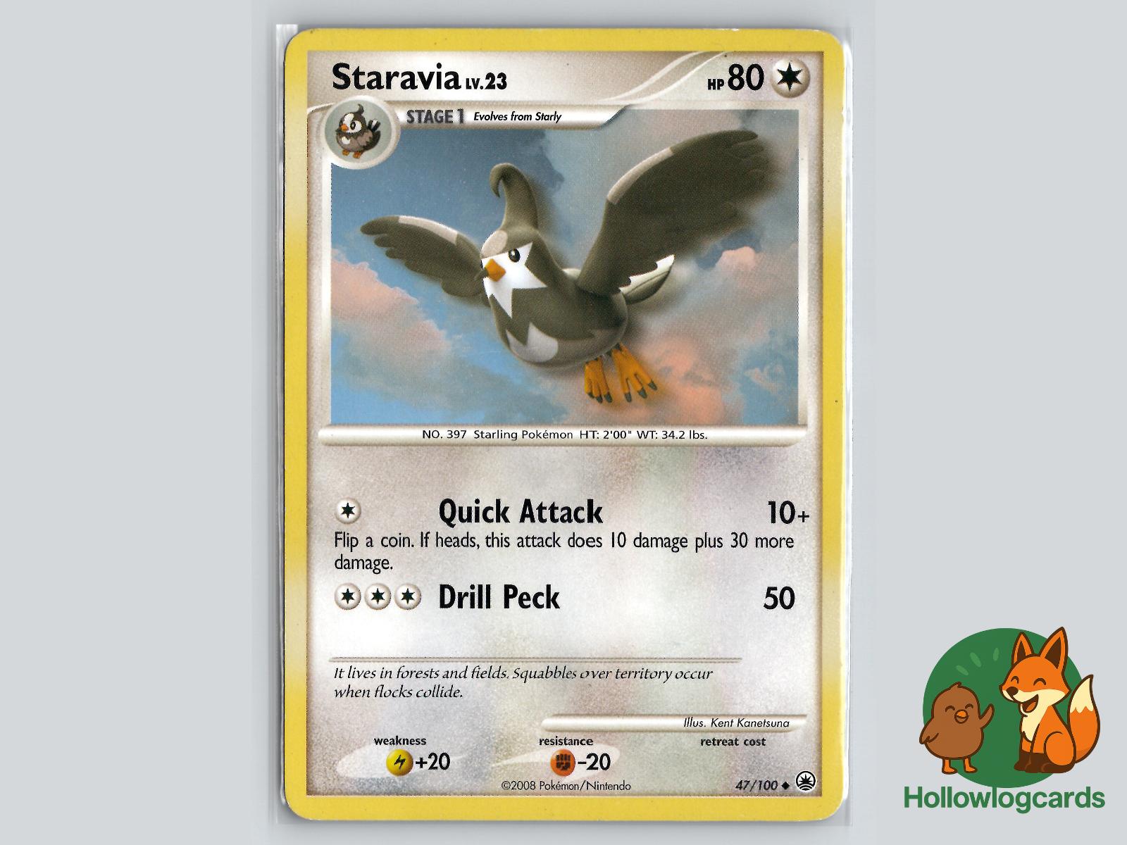 Staravia (47/100) - Majestic Dawn Pokémon Card
