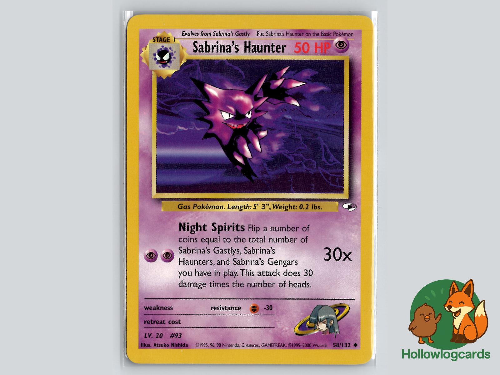 Sabrina's Haunter (58/132) - Gym Heroes Pokémon Card