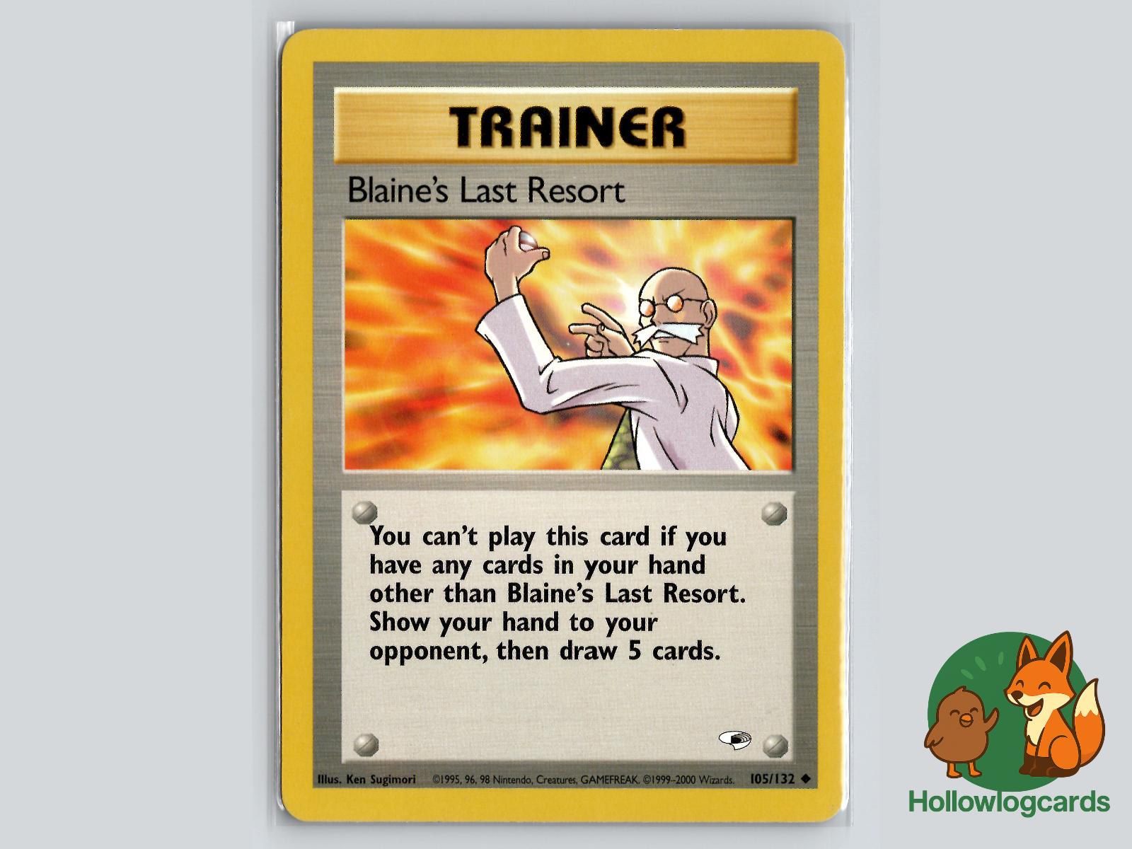 Blaine's Last Resort (105/132) - Gym Heroes Pokémon Card