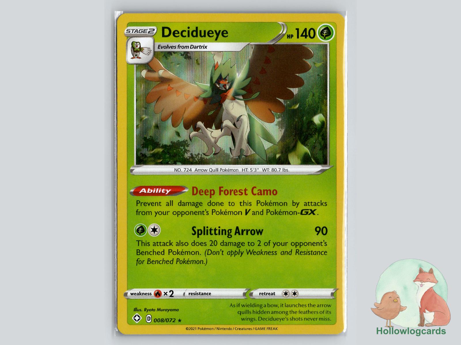 Decidueye (008/072) - Shining Fates Pokémon Card