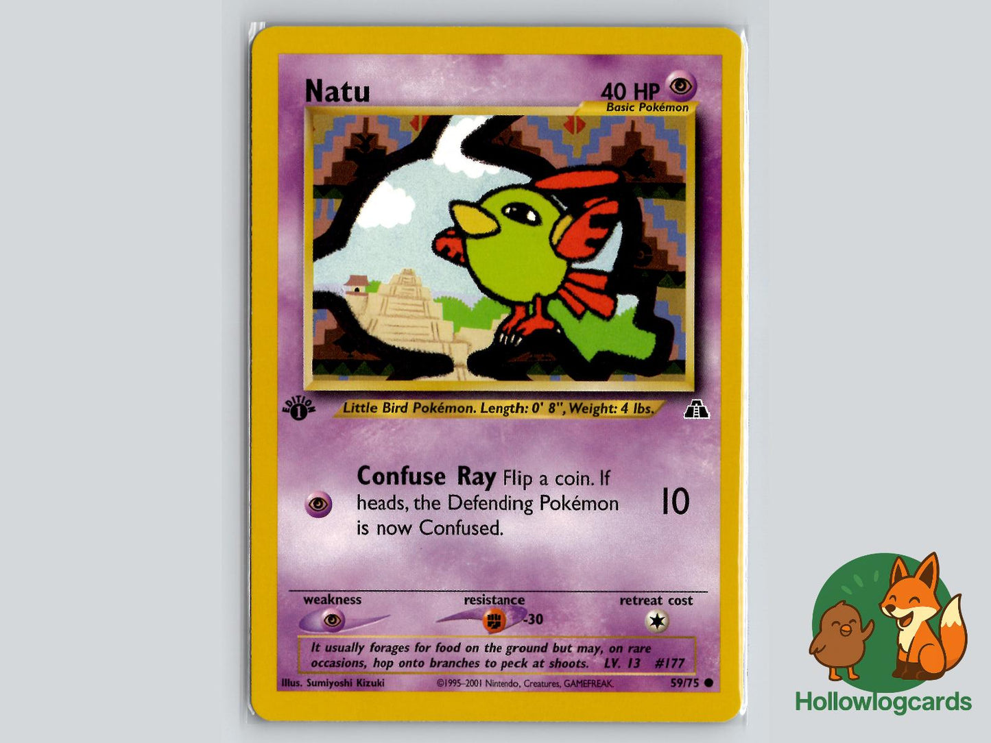 1st Edition Natu (59/75) - Neo Discovery Pokémon Card