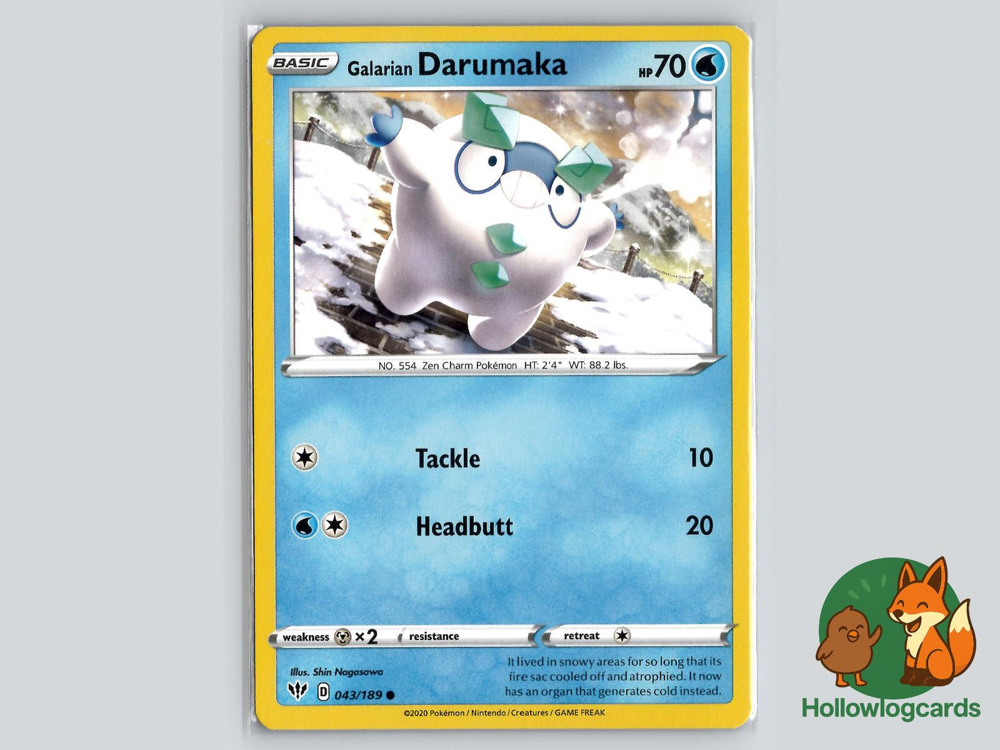 Galarian Darumaka (043/189) - Darkness Ablaze Pokémon Card