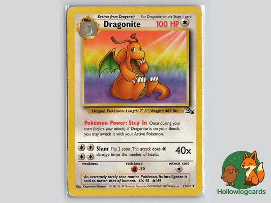 Dragonite (19/62) - Fossil Pokémon Card