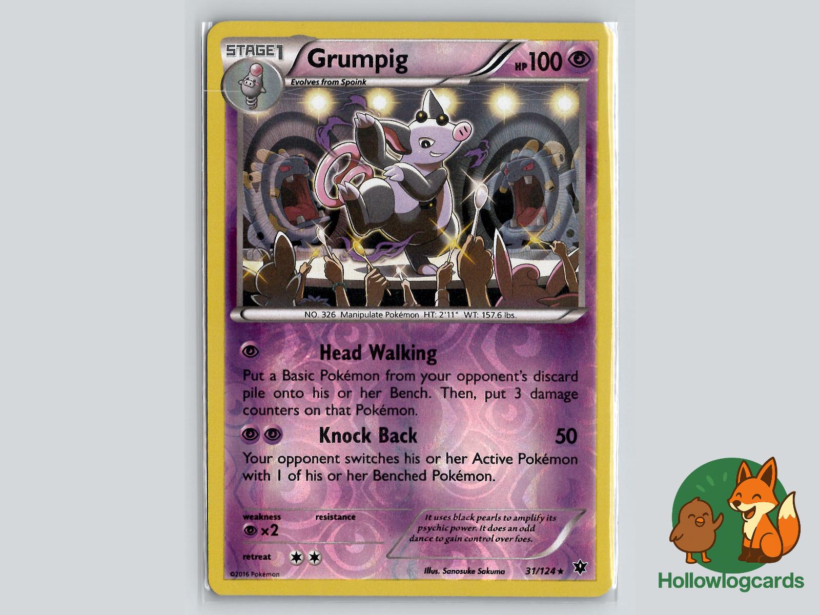 Grumpig (31/124) - Fates Collide Pokémon Card