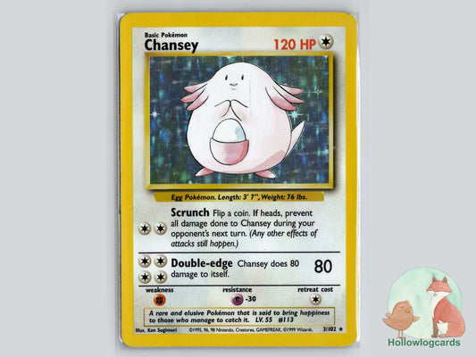 Chansey (3/102) - Base Pokémon Card
