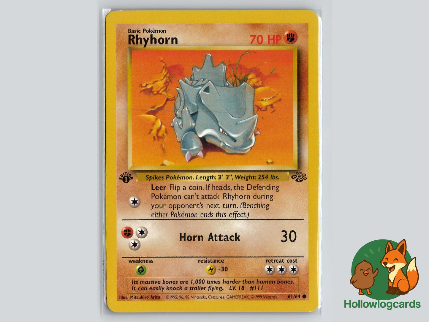 Rhyhorn (61/64) - Jungle Pokémon Card