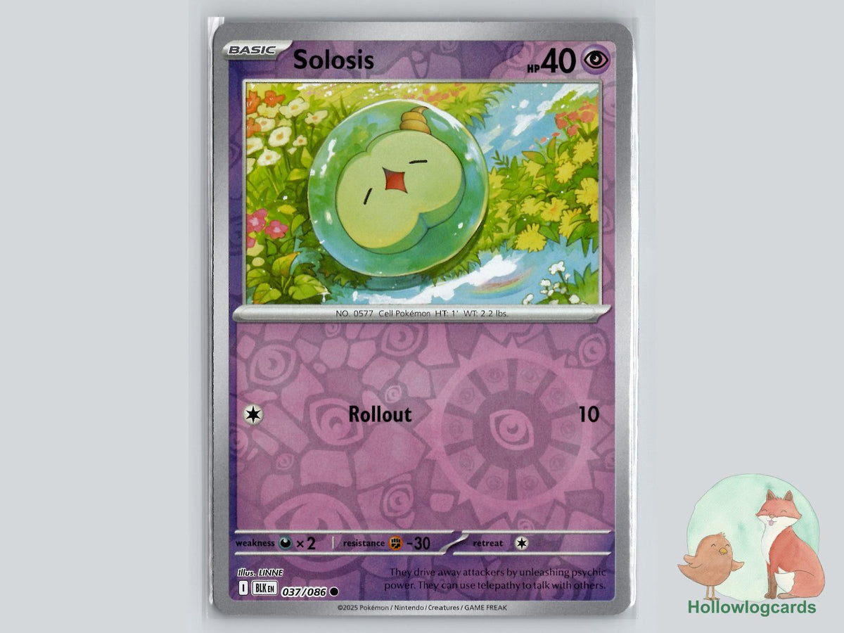 Solosis (037/086) - Black Bolt Pokémon Card