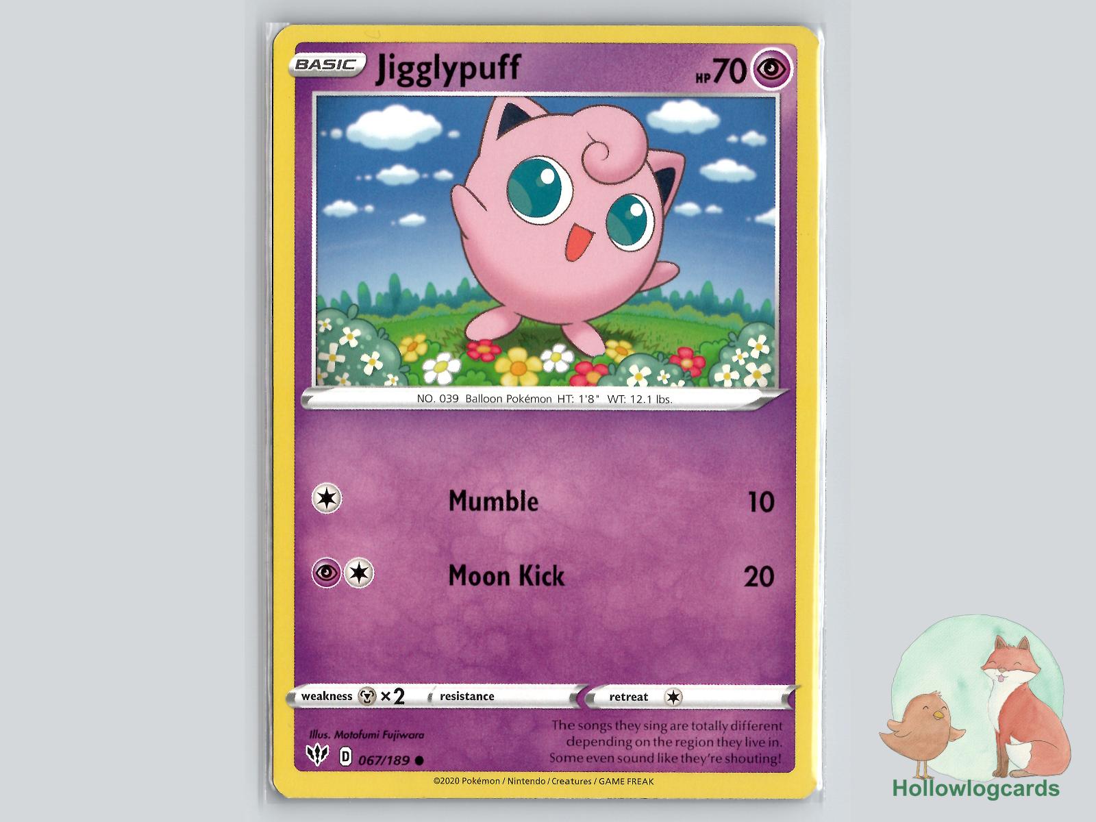 Jigglypuff (067/189) - Darkness Ablaze Pokémon Card