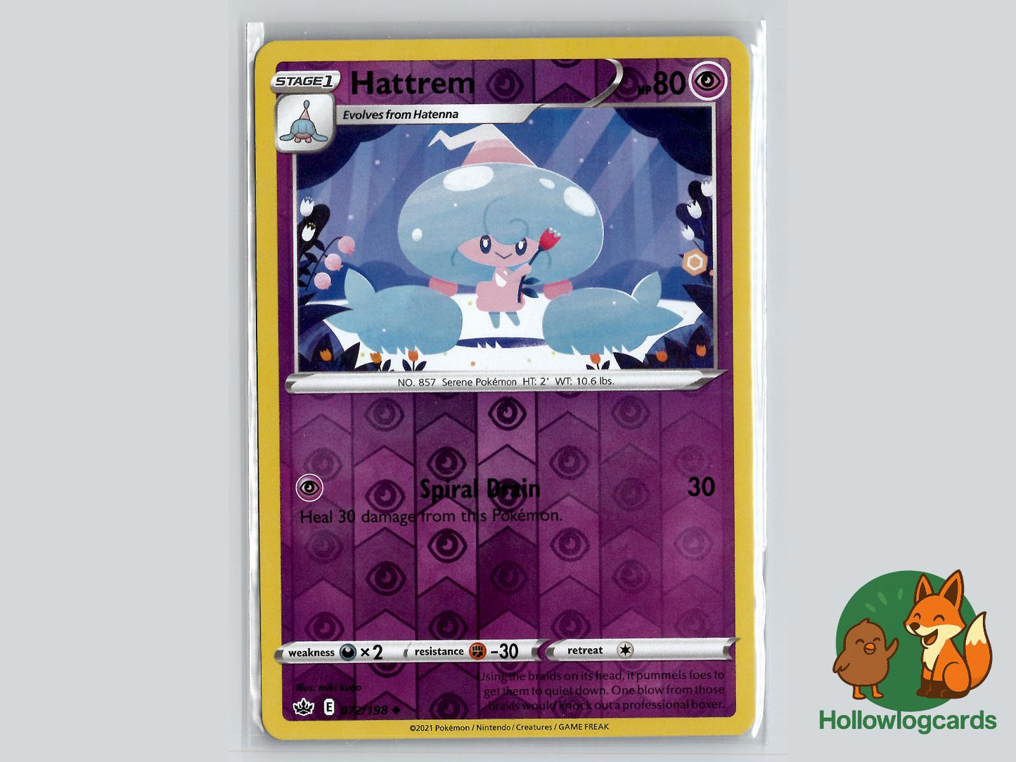 Hattrem (072/198) - Chilling Reign Pokémon Card