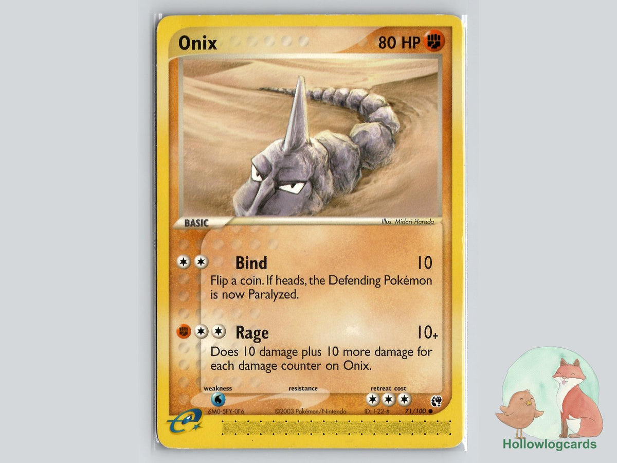 Onix (71/100) - Sandstorm Pokémon Card