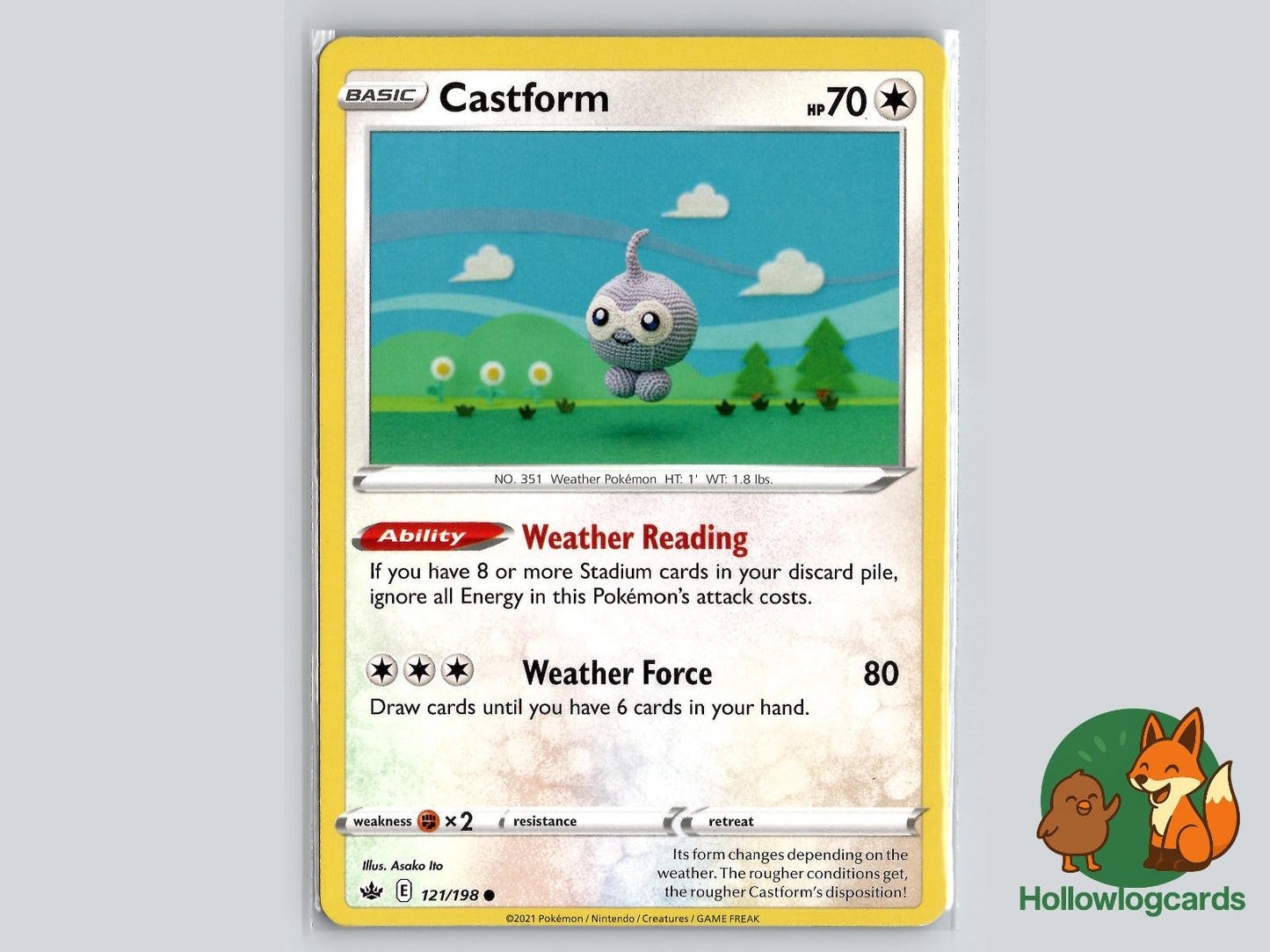 Castform (121/198) - Chilling Reign Pokémon Card