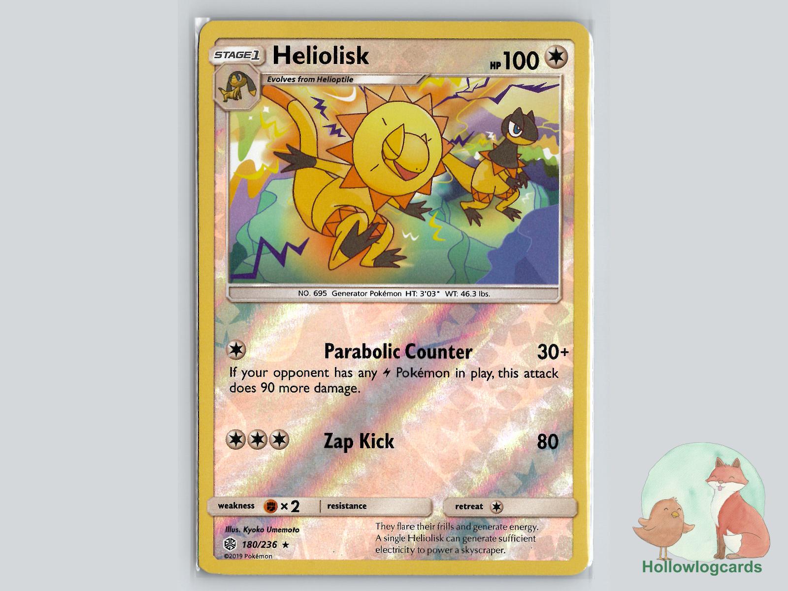 Heliolisk (180/236) - Cosmic Eclipse Pokémon Card
