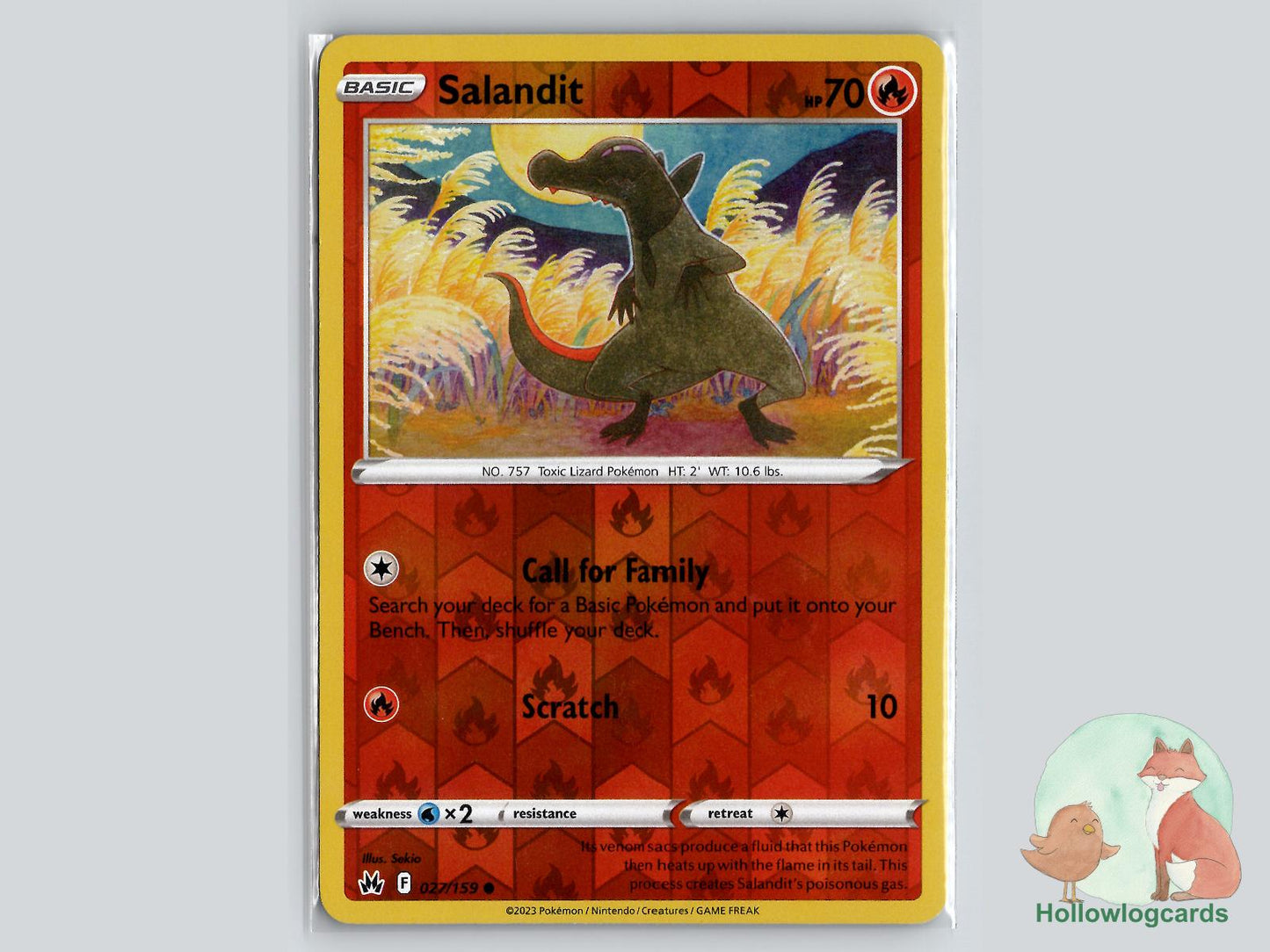 Salandit (027/159) - Crown Zenith Pokémon Card