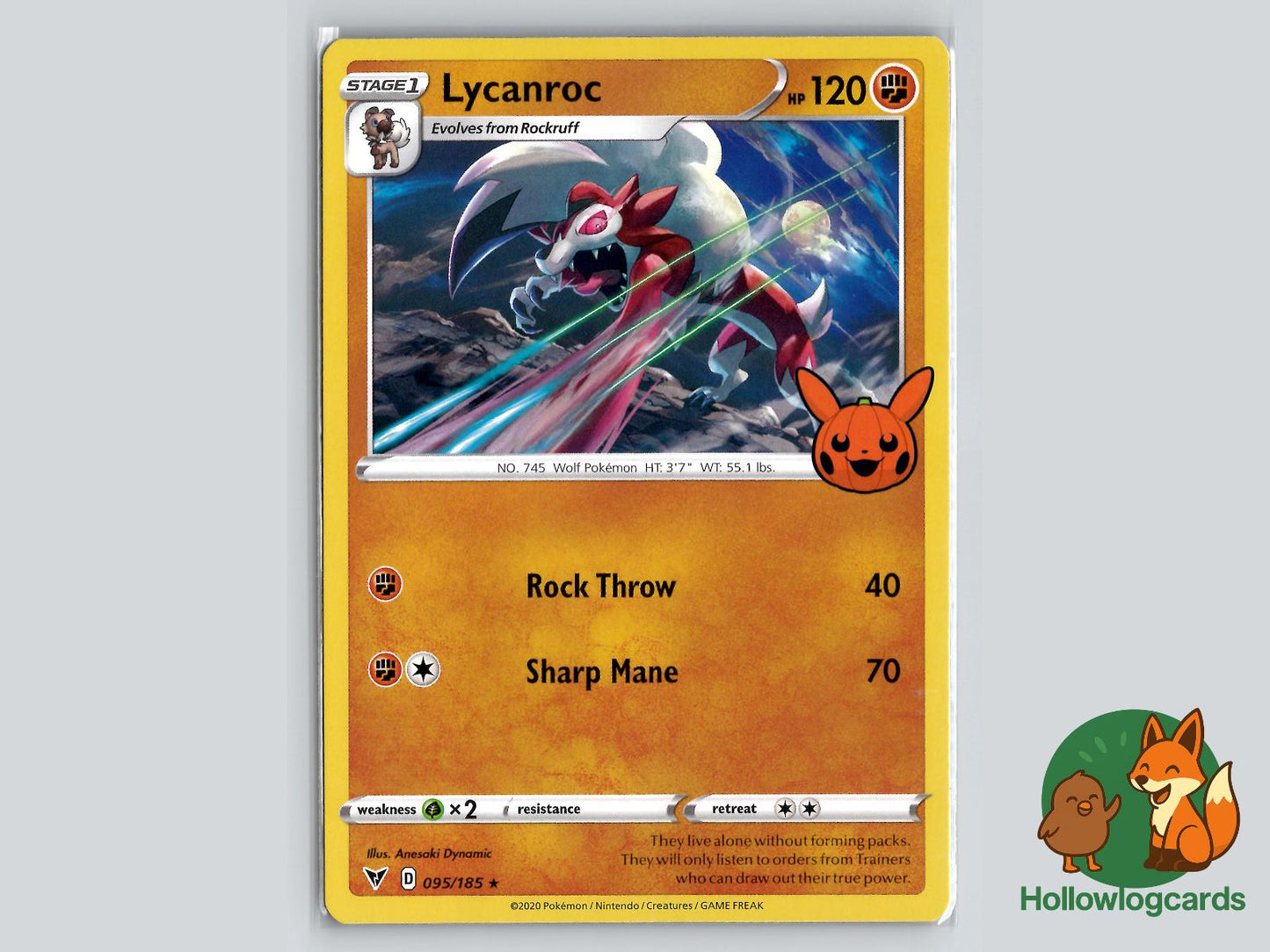 Lycanroc (095/185) Pokémon Card