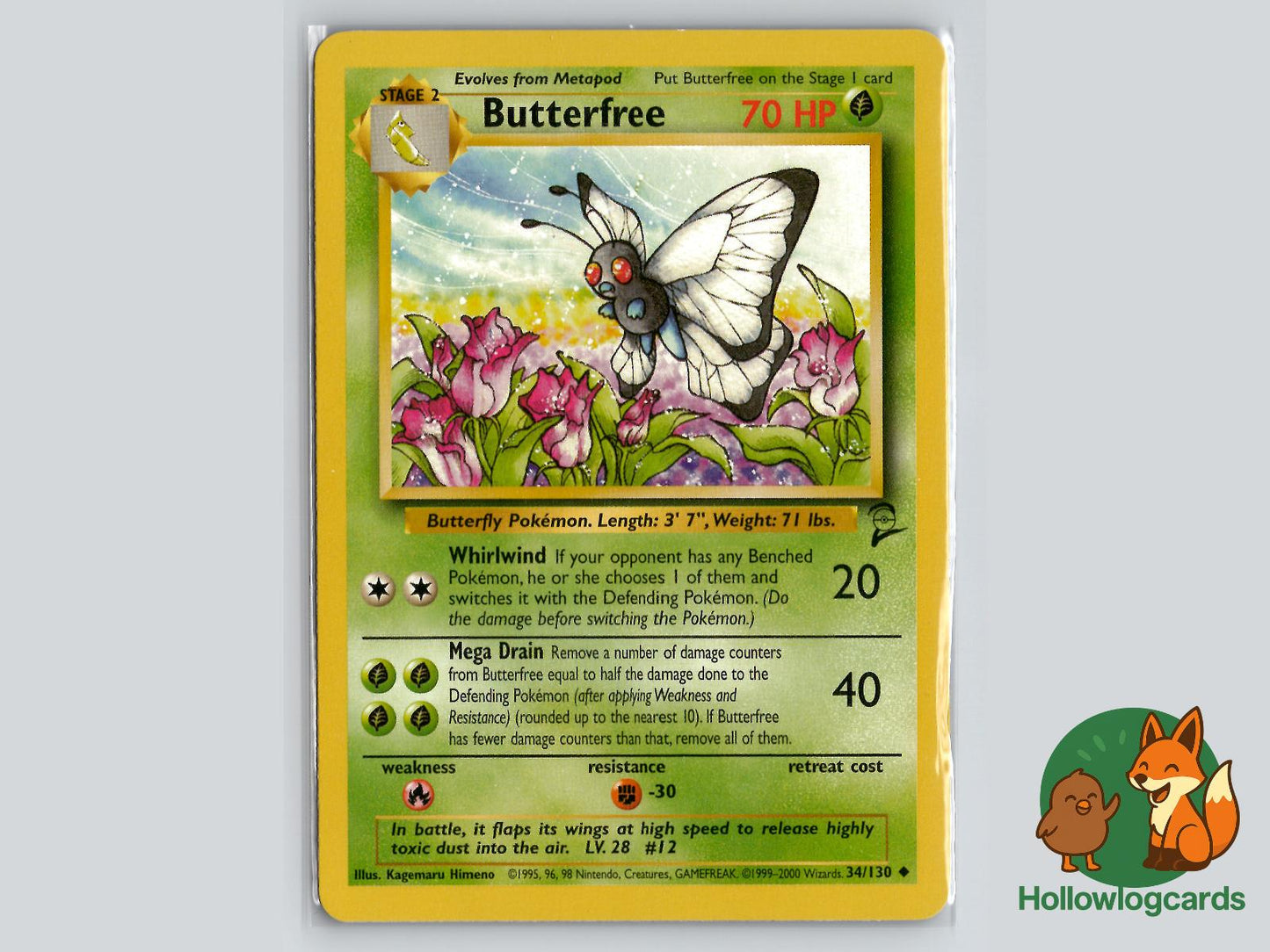 Butterfree (34/130) - Base Set 2 Pokémon Card