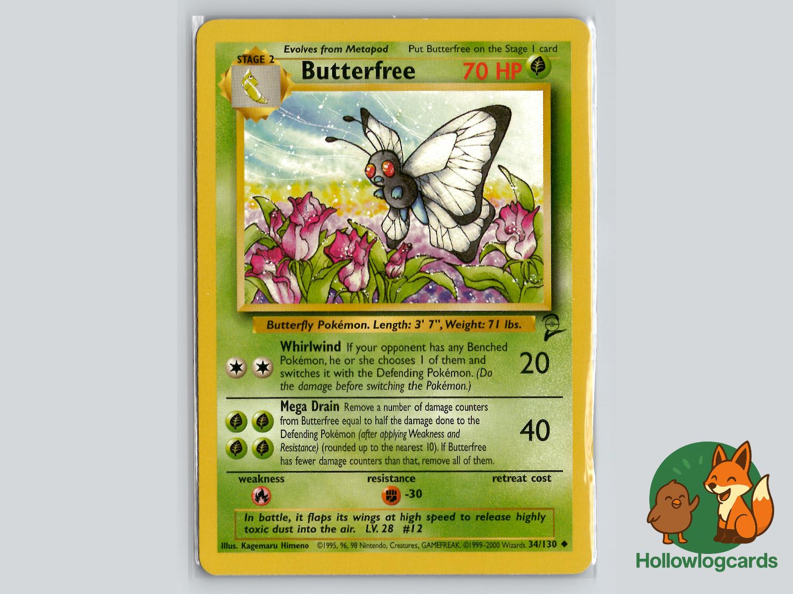 Butterfree (34/130) - Base Set 2 Pokémon Card