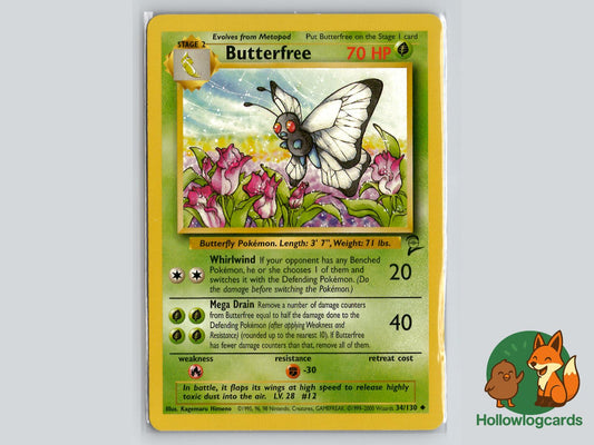 Butterfree (34/130) - Base Set 2 Pokémon Card