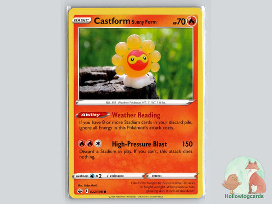 Castform Sunny Form (022/198) - Chilling Reign Pokémon Card