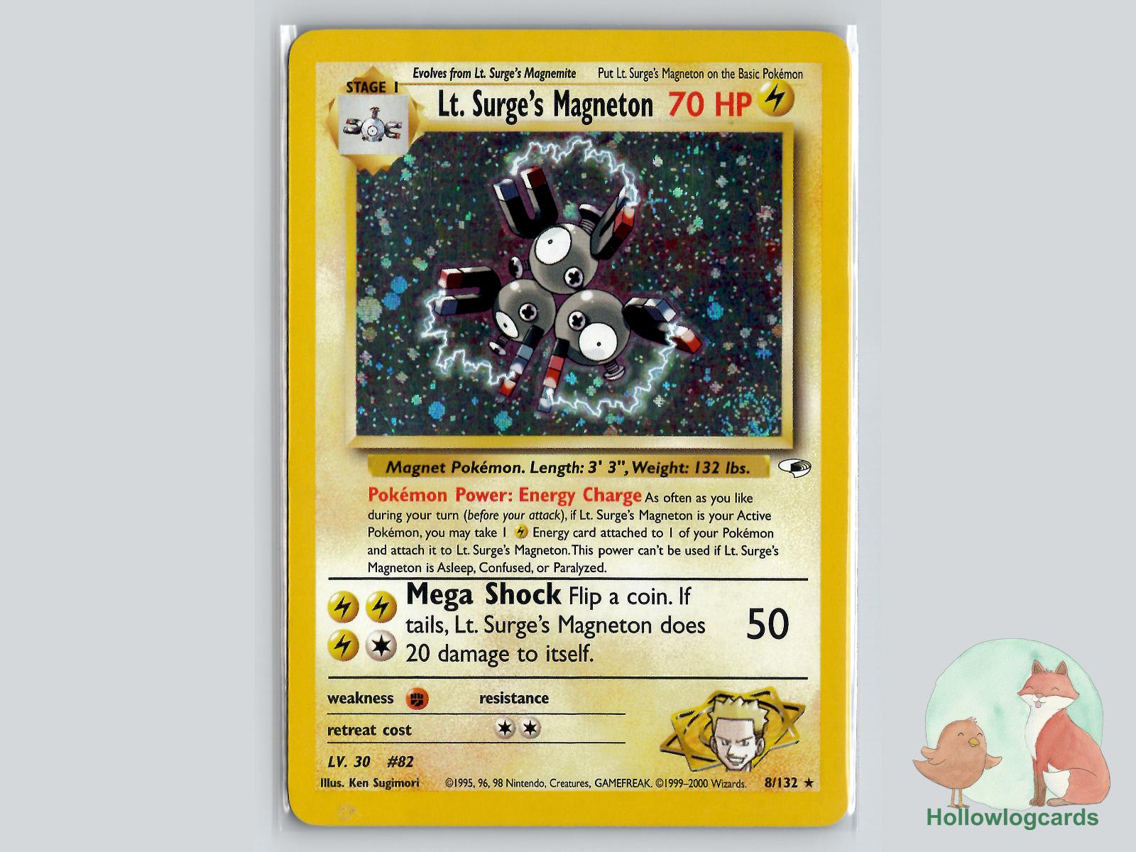 Lt. Surge's Magneton (8/132) - Gym Heroes Pokémon Card