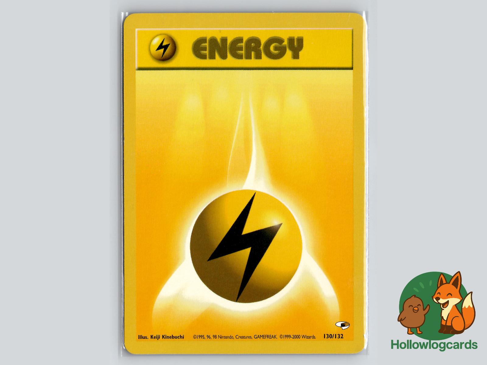 Lightning Energy (130/132) - Gym Heroes Pokémon Card