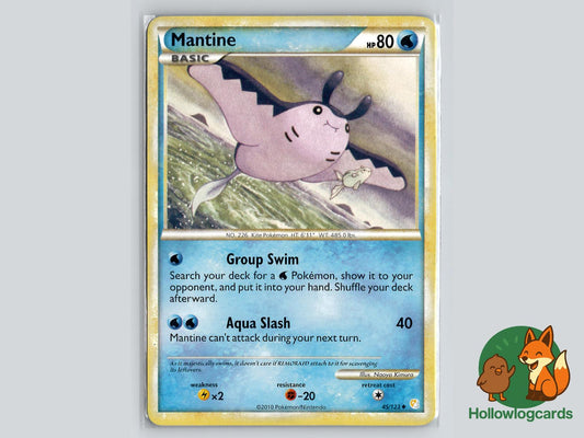 Mantine (45/123) - HeartGold & SoulSilver Pokémon Card